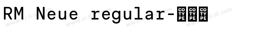 RM Neue regular字体转换
